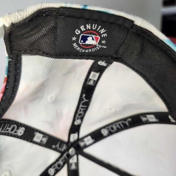 New Era 9FORTY LA Dodgers Floral Hibiscus Hat Structured Curved Brim Cap OSFA - Picture 8 of 9